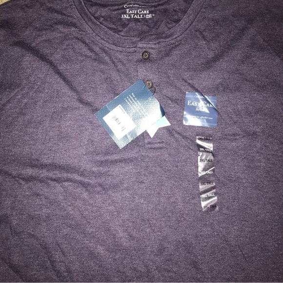 New Mens Crew Neck Pull Over Long Sleeve 3 Button Henley Big And Tall Size 3X - Picture 5 of 5